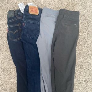 Levi’s slim fit and Hurley jogger pants